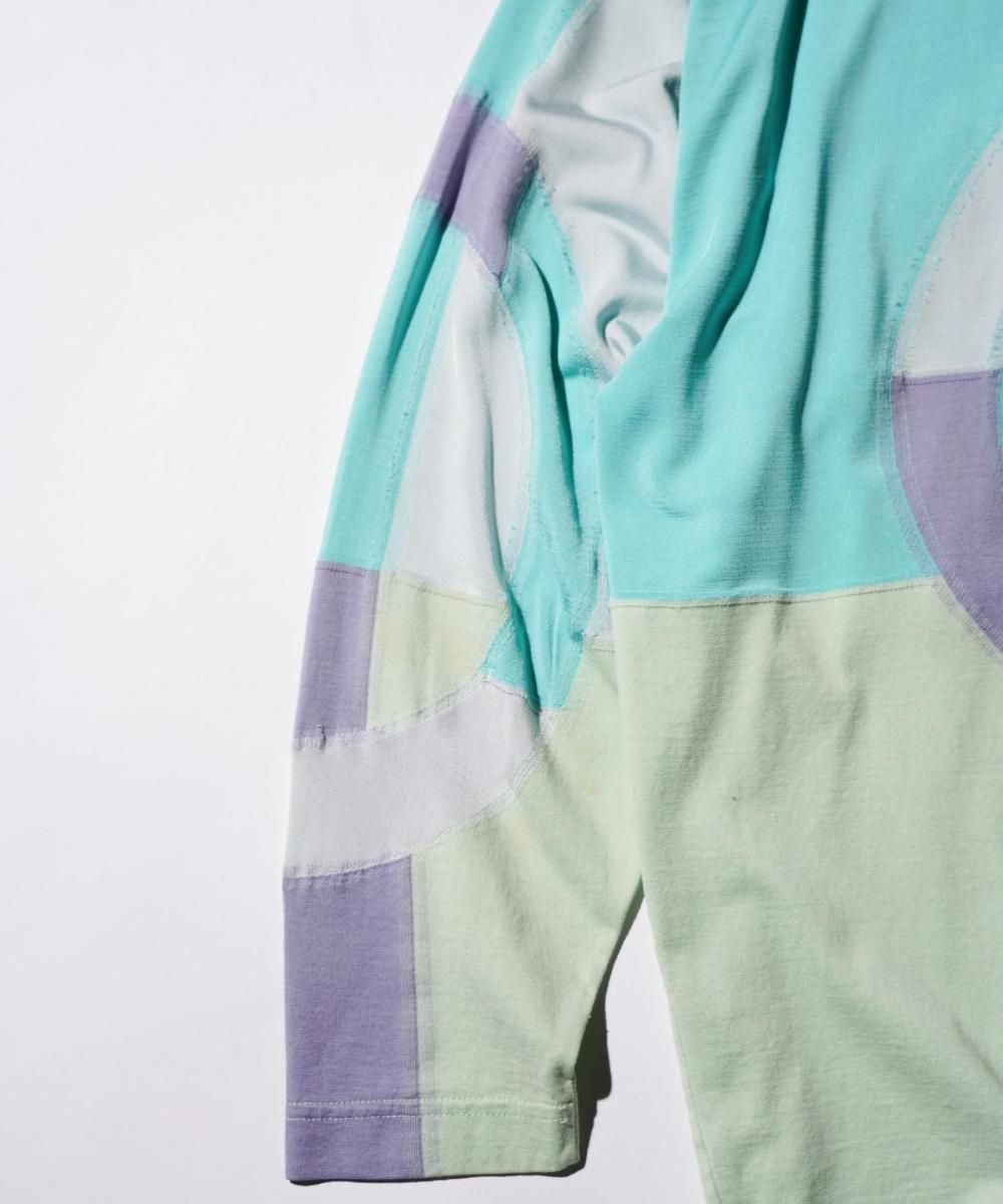 OLD / COLOR BLOCK OVERSIZED LONG SLEEVE POLO SHIRT
