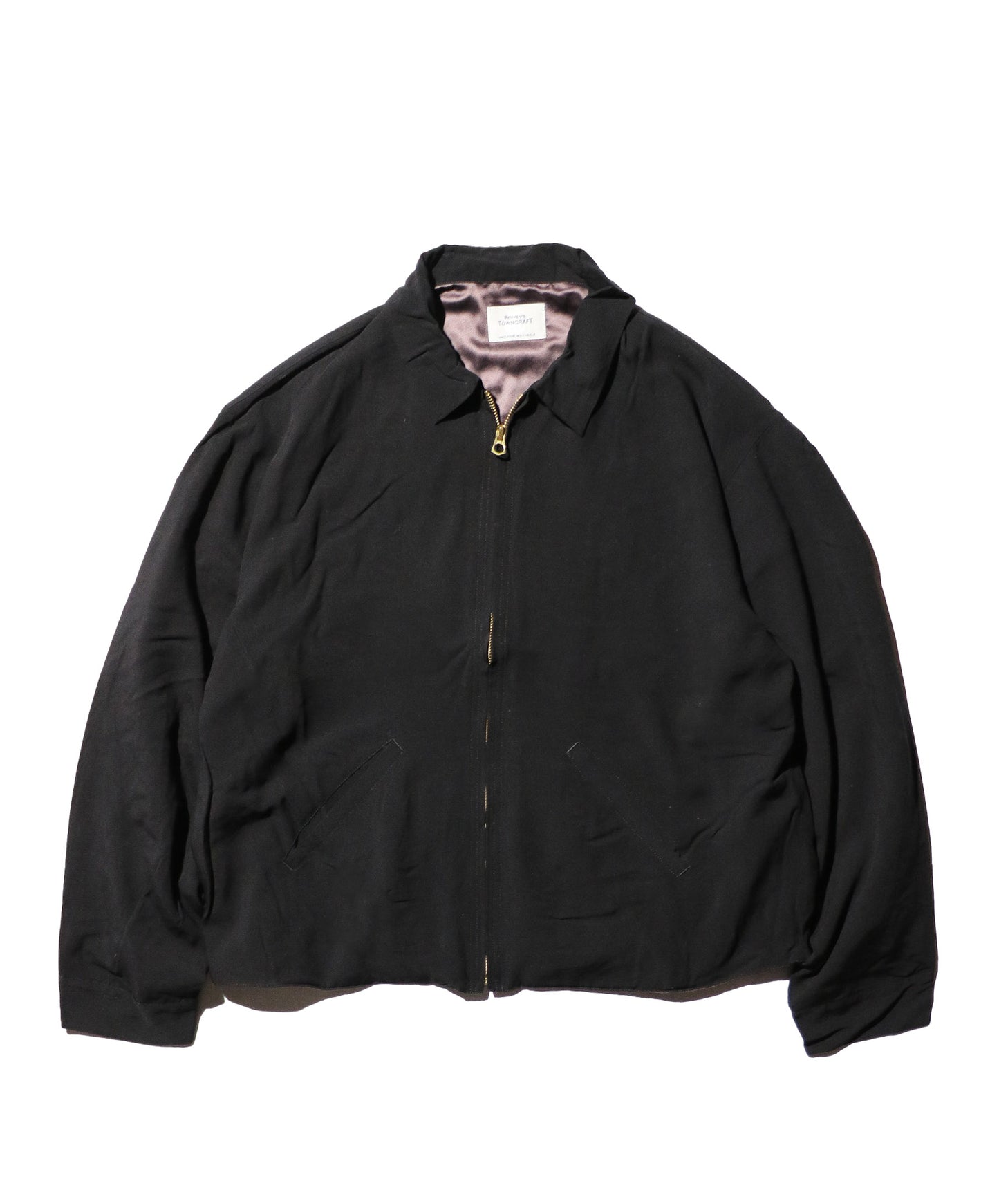 50S ROCKABILLY RAYON JACKET BLACK