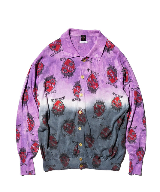 TOWNCRAFT ONE IN THE WORLD PRINTED HAND-DYE COTTON KNIT