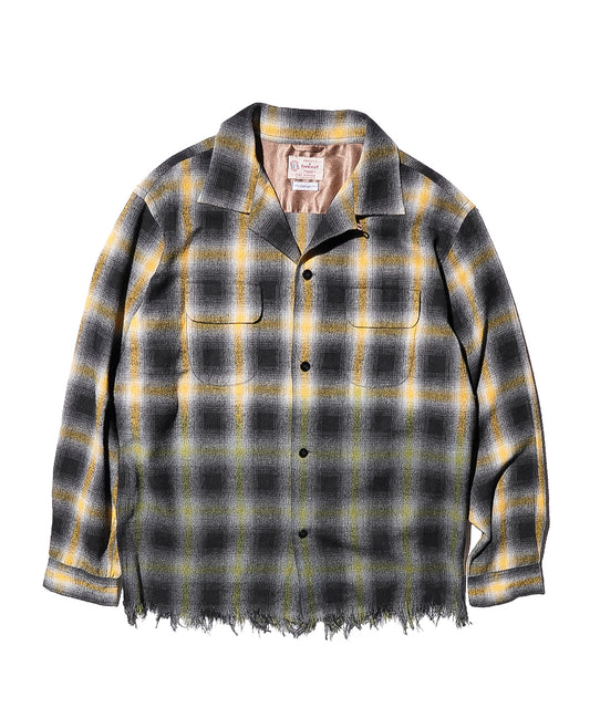 TOWNCRAFT ONE IN THE WORLD LOOP COLLAR W-FLAP 50S OMBRE FLANNEL SHIRT
