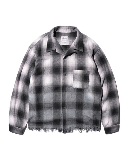 TOWNCRAFT ONE IN THE WORLD LOOP COLLAR BLACK-OMBRE FLANNEL SHIRT