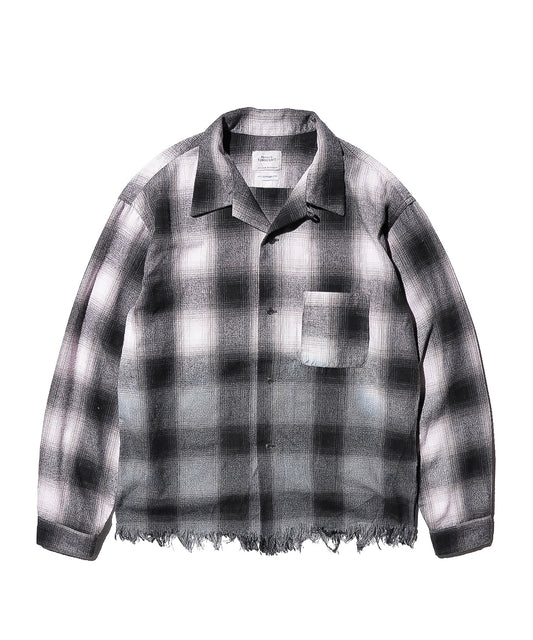 TOWNCRAFT ONE IN THE WORLD LOOP COLLAR BLACK-OMBRE FLANNEL SHIRT