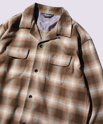 50S W-FLAP OPEN COLLAR SHIRTS BEIGE - detail