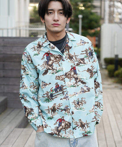 PRINTED PAJAMA JACKET