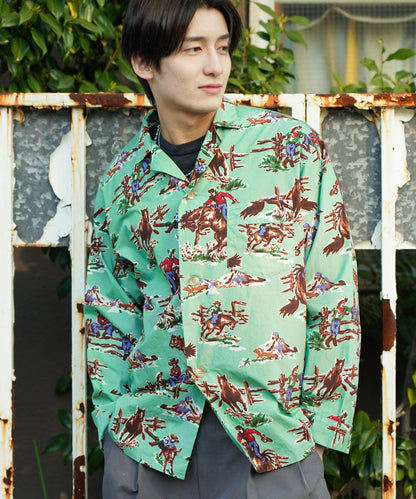 PRINTED PAJAMA JACKET