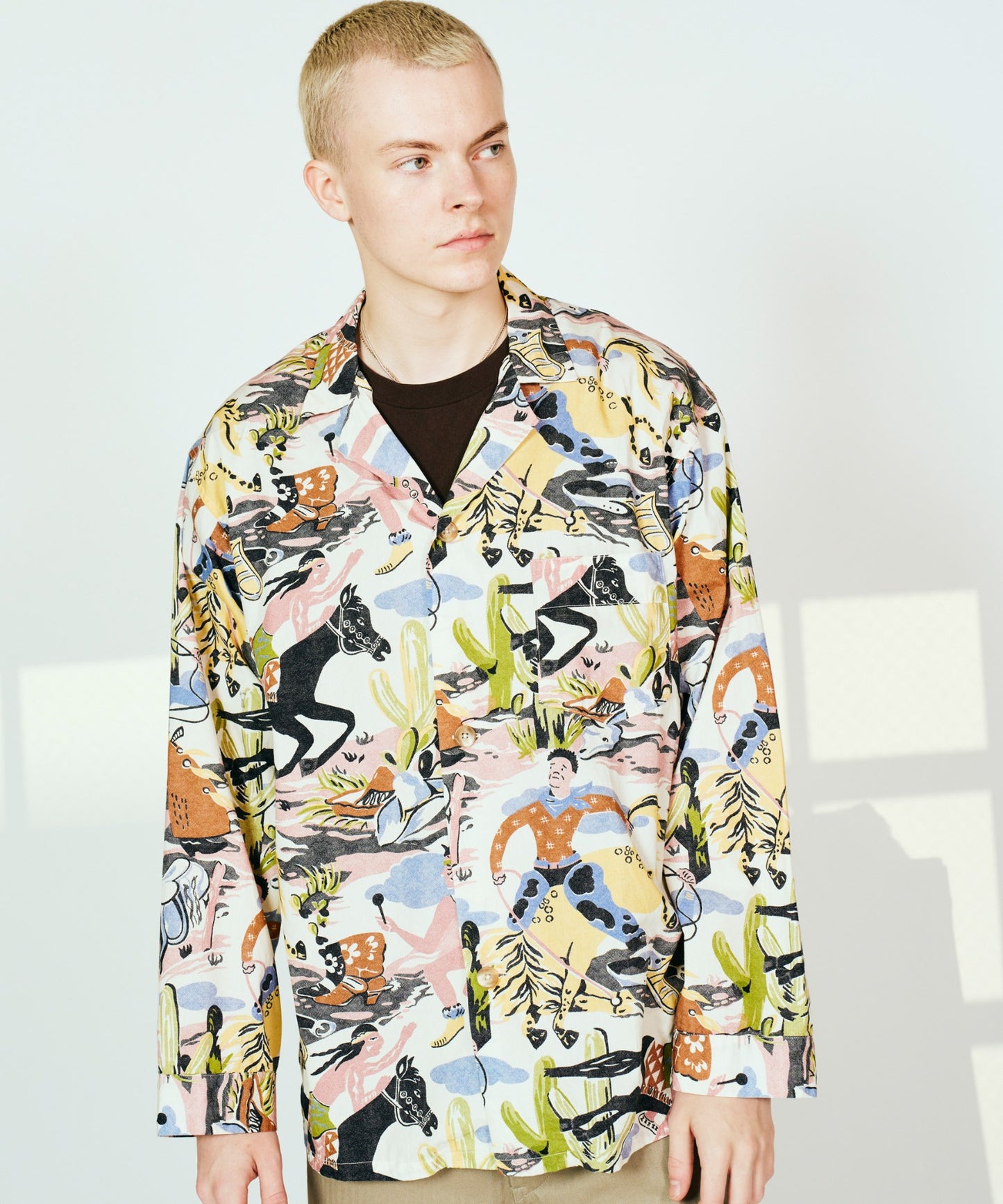 PRINTED PAJAMA JACKET