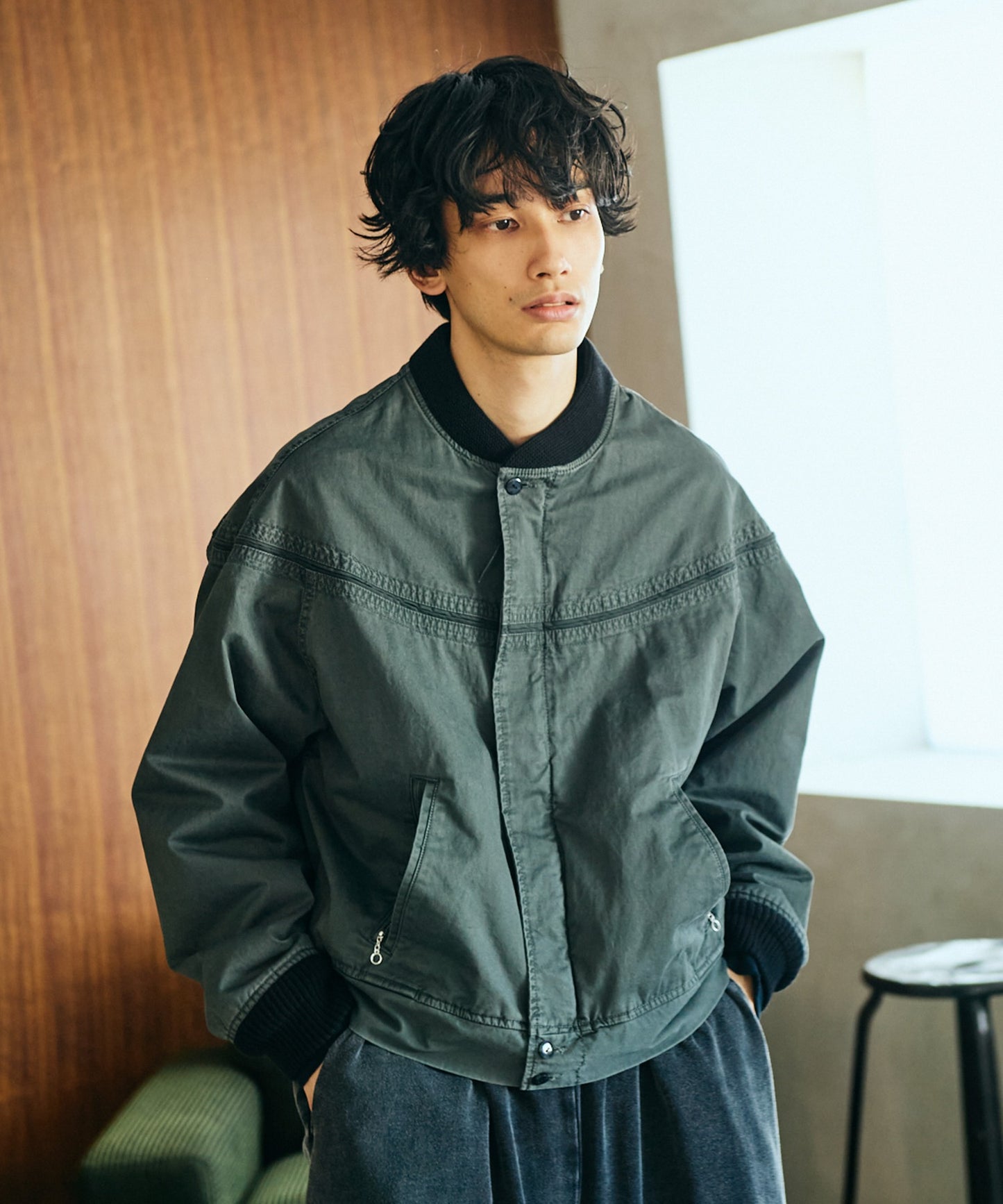PIGMENT DYE DERBY JACKET