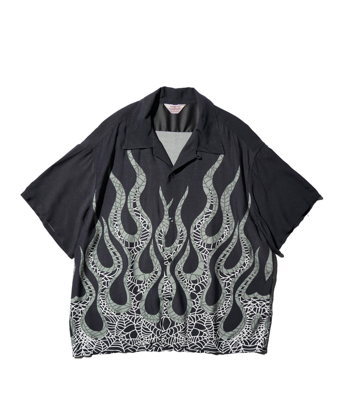 PRINTED LOOP COLLAR SS SHIRT