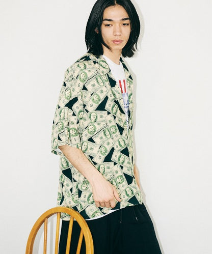 PRINTED LOOP COLLAR SS SHIRT