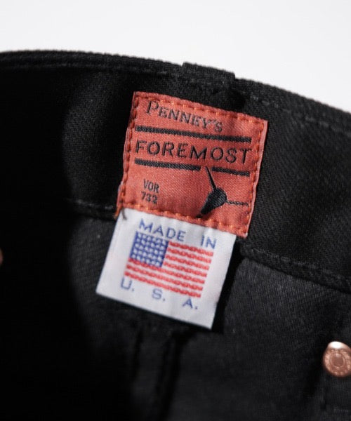 PENNEY'S FOREMOST WWII 5POCKET WIDE PANT BLACK