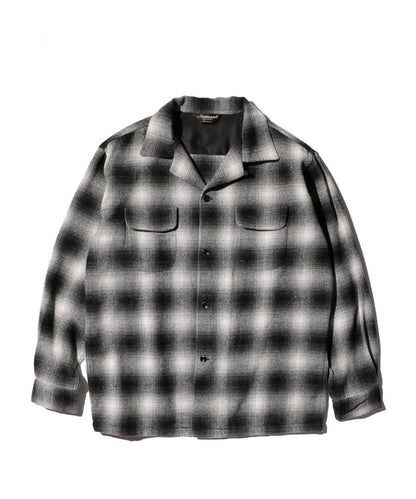 WOOL CHECK LOOP COLLAR SHIRTS