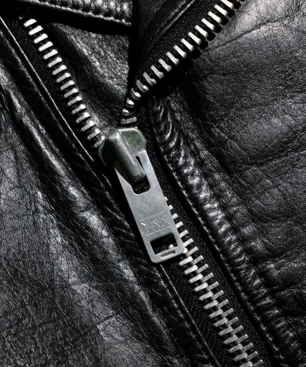 VINTAGE /  1970-1980's STUDDED DOUBLE RAIDERS JACKET WITH EURO MOTORCYCLE BADGES