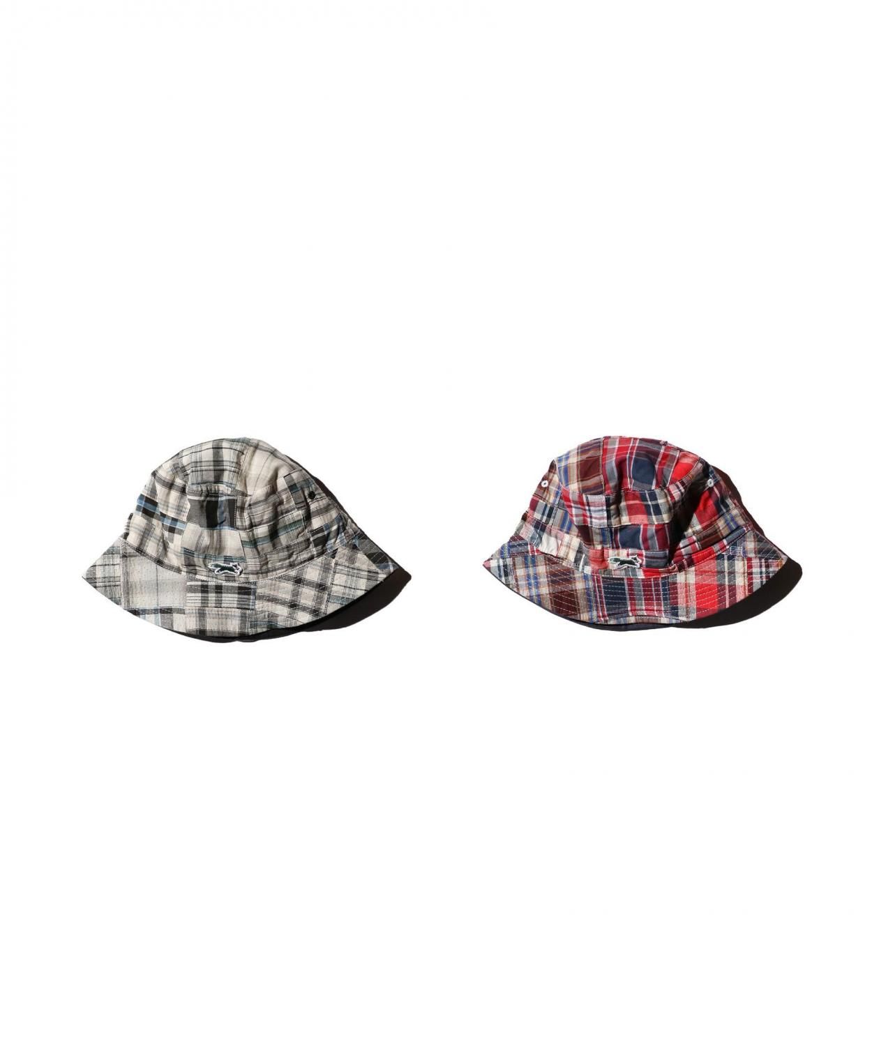THE FOX ONE-POINT 2WAY PATCHWORK BUCKET HAT