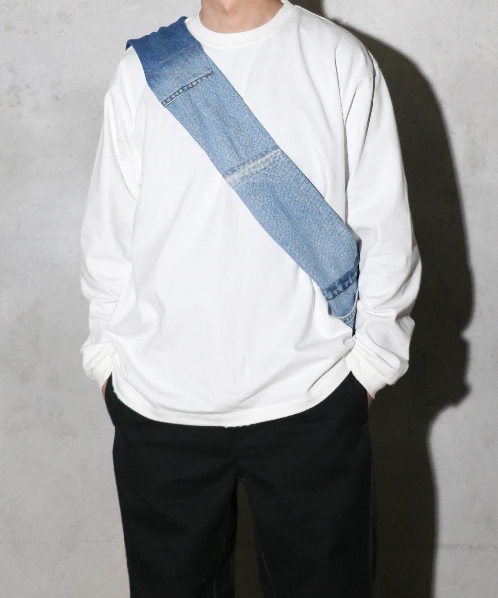 BLUE DENIM NEWSPAPER BAG