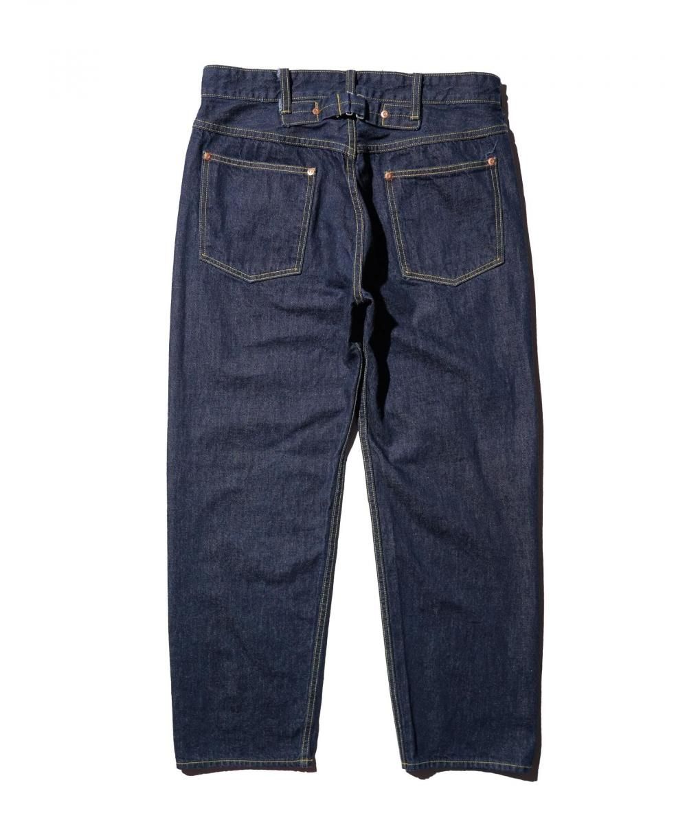 BACK STRAP 40S 5POCKET PANT ONE WASH