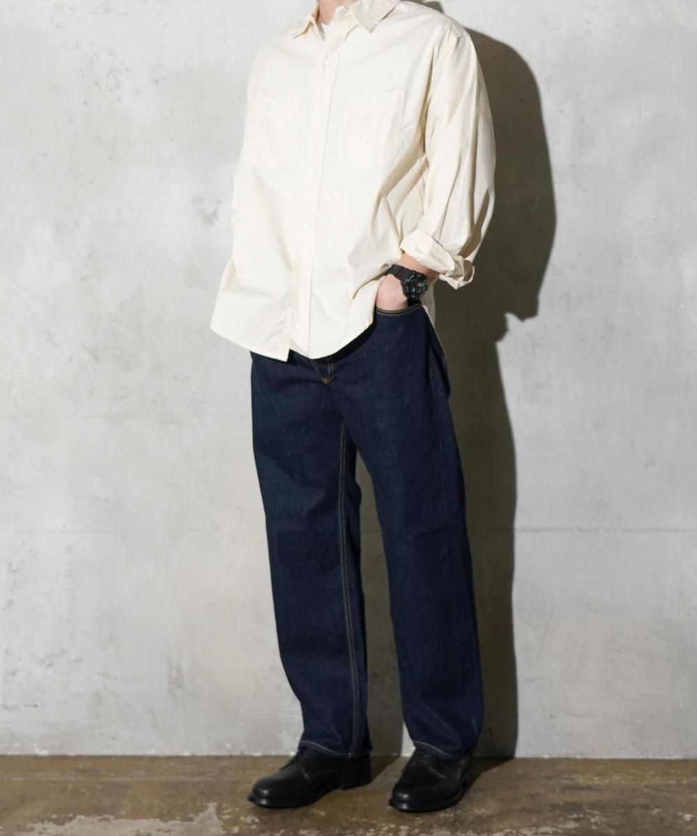 BACK STRAP 40S 5POCKET PANT ONE WASH