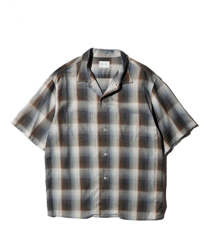 60S OMBRE PLAID RAYON SS SHIRTS MADE IN JAPAN