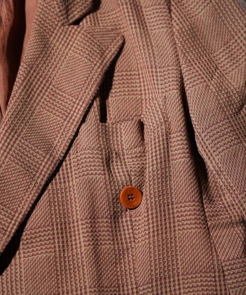 OLD / GIORGIO ARMANI GLEN CHECK JACQUARD DOUBLE-BREASTED JACKET