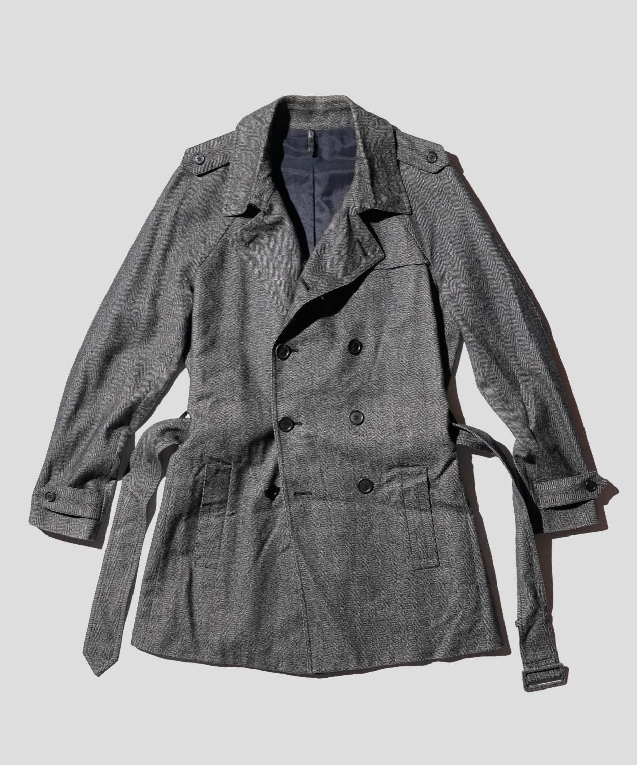 OLD / DIOR HOMME TWEED TRENCH COAT 2008AW by Kris Van Assche