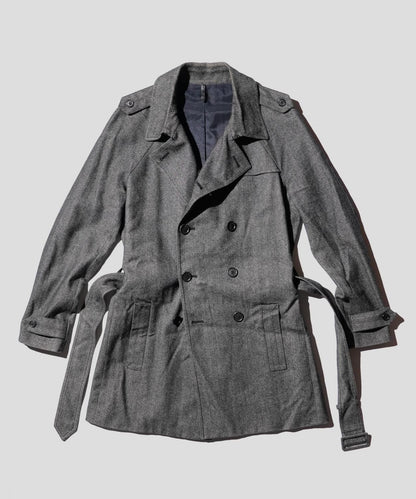 OLD / DIOR HOMME TWEED TRENCH COAT 2008AW by Kris Van Assche