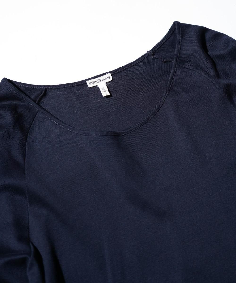 OLD / HERMES WOMEN'S SLEEVE PATTERNED THREE-QUARTER SLEEVE TEE-MARTIN MARGIELA ERA