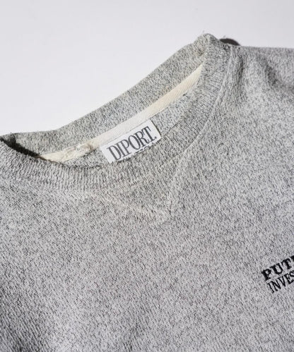 OLD / 1990's- ”PUTNAM INVESTMENT” DIPORT USA HEATHER GRAY SWEAT