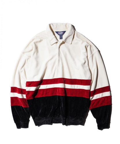 OLD / KNIGHTS BRIDGE VELOUR COLOR BLOCK POLO SHIRT