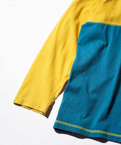 OLD / NECESSARY OBJECTS COLOR BLOCK PATCHWORK L/S TEE