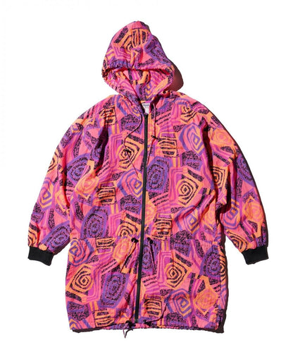OLD / REEBOK STEP GEOMETRIC PRINT PULLOVER NYLON ANORAK
