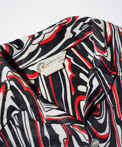 OLD / 1970’s- CALIFORNIA VINTAGE ABSTRACT PATTERN SHIRT