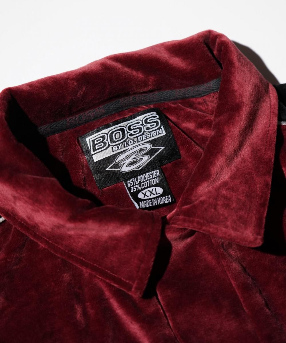 OLD / BOSS BY I.G.DESIGN VELOUR COLOR BLOCK POLO SHIRT