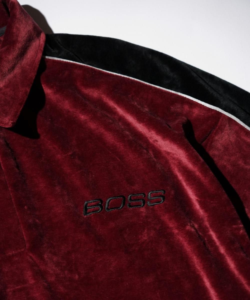 OLD / BOSS BY I.G.DESIGN VELOUR COLOR BLOCK POLO SHIRT