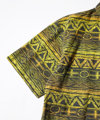 OLD / TRIBAL PATTERN SHORT SLEEVE SHIRT MADE IN USA