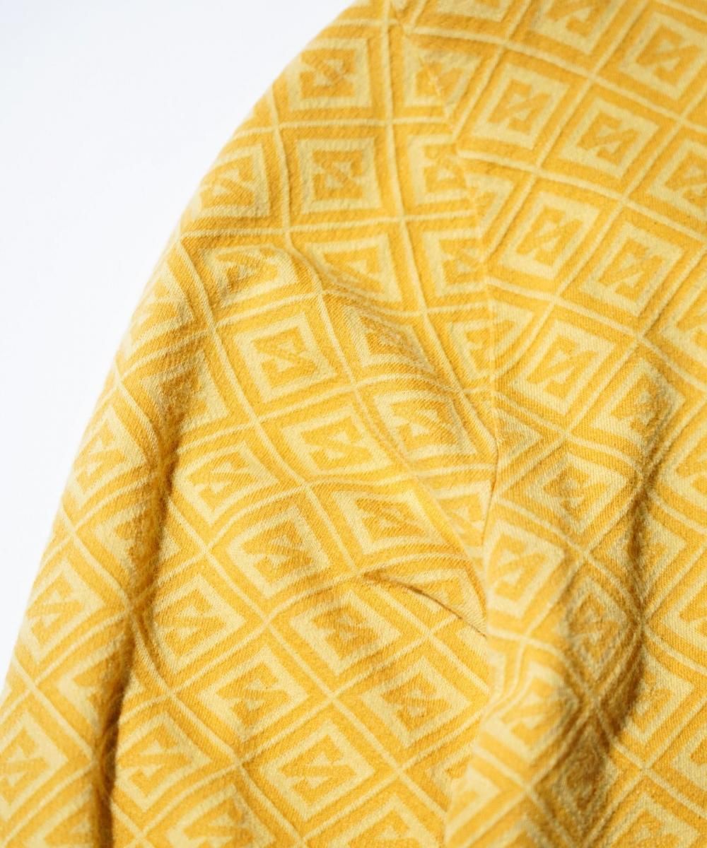 OLD / STUSSY COTTON ALLOVER WOVEN PATTERN LONG SLEEVE T-SHIRT