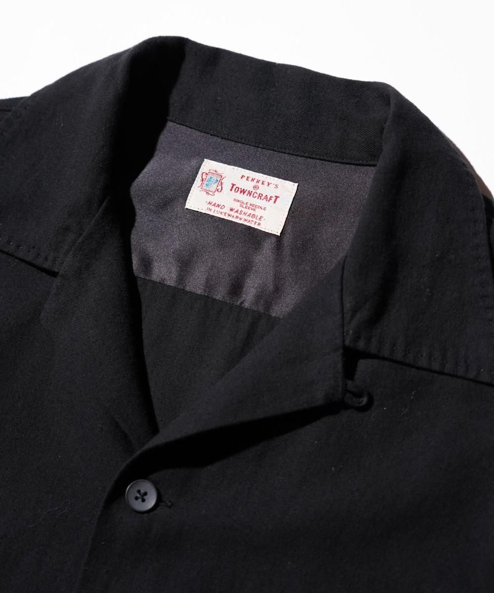 50S BLACK LOOP COLLAR SHIRT -LIGHT COTTON NEL-