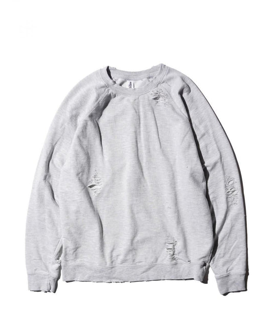 WORN-OUT RAGLAN CREW SWEAT