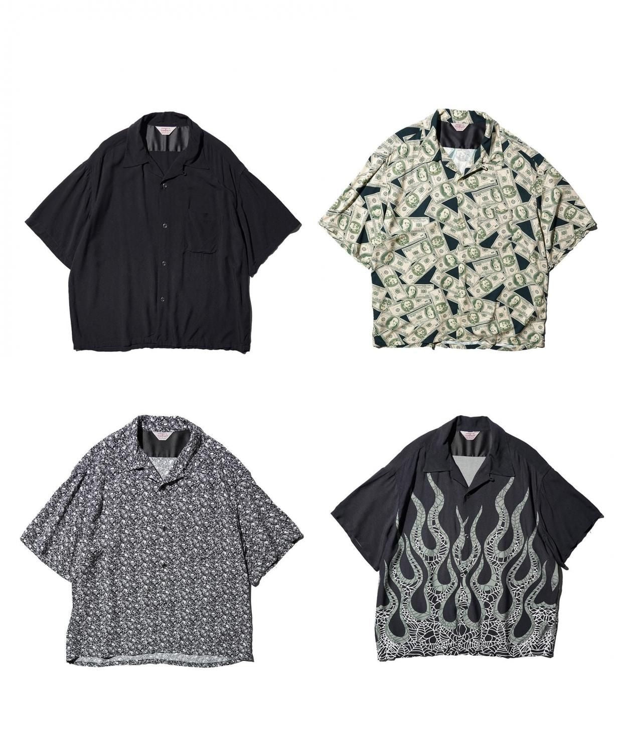 PRINTED LOOP COLLAR SS SHIRT