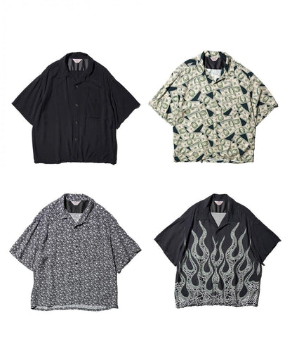 PRINTED LOOP COLLAR SS SHIRT