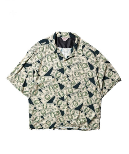 PRINTED LOOP COLLAR SS SHIRT
