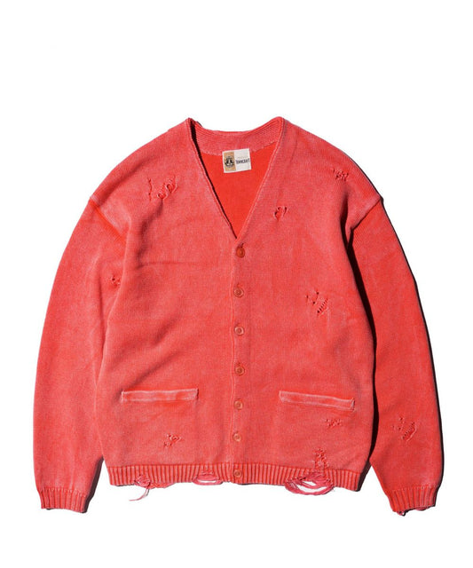 COTTON DAMAGED CARDIGAN