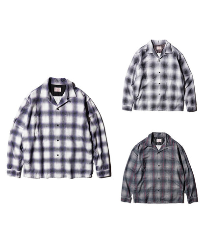PRINTED COTTON NEL OMBRE CHECK SHIRT