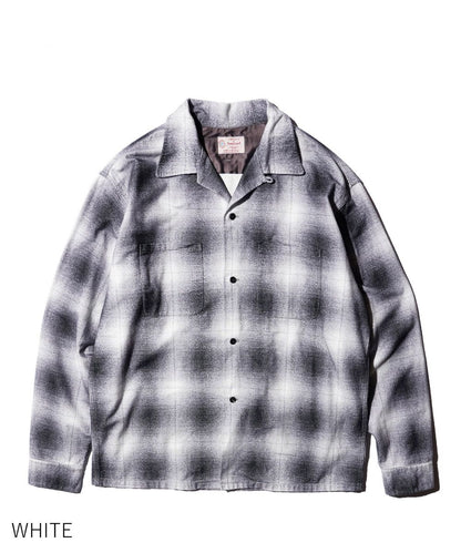 PRINTED COTTON NEL OMBRE CHECK SHIRT