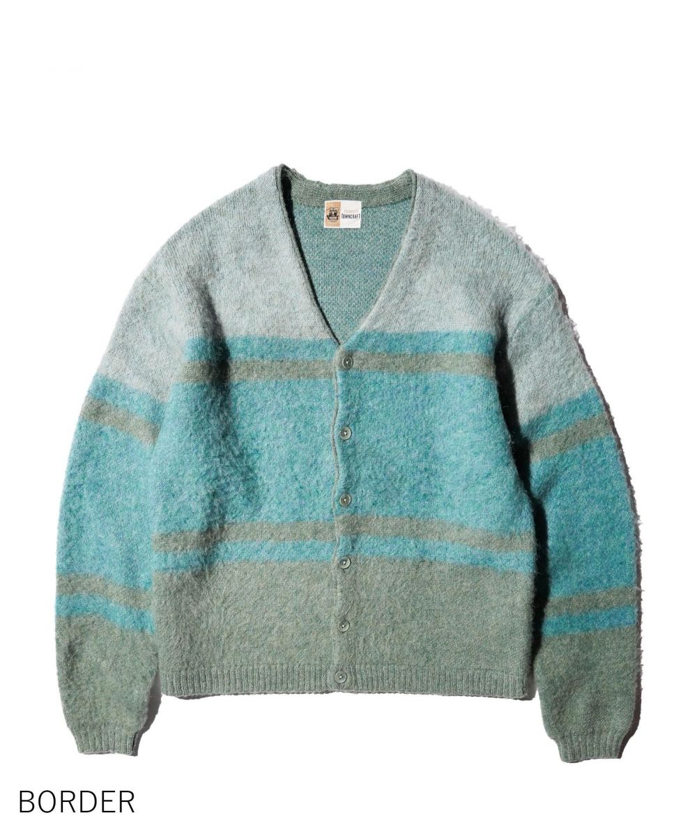 MOHAIR SHAGGY JACQUARD CARDIGAN