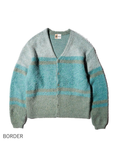 MOHAIR SHAGGY JACQUARD CARDIGAN