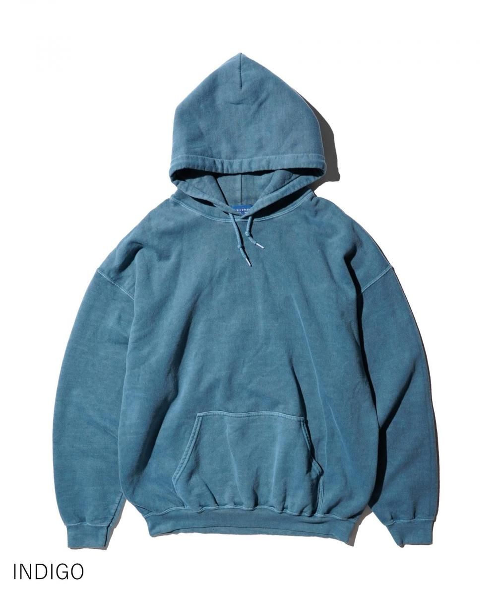 90S PIGMENT PULL HOODIE INDIGO