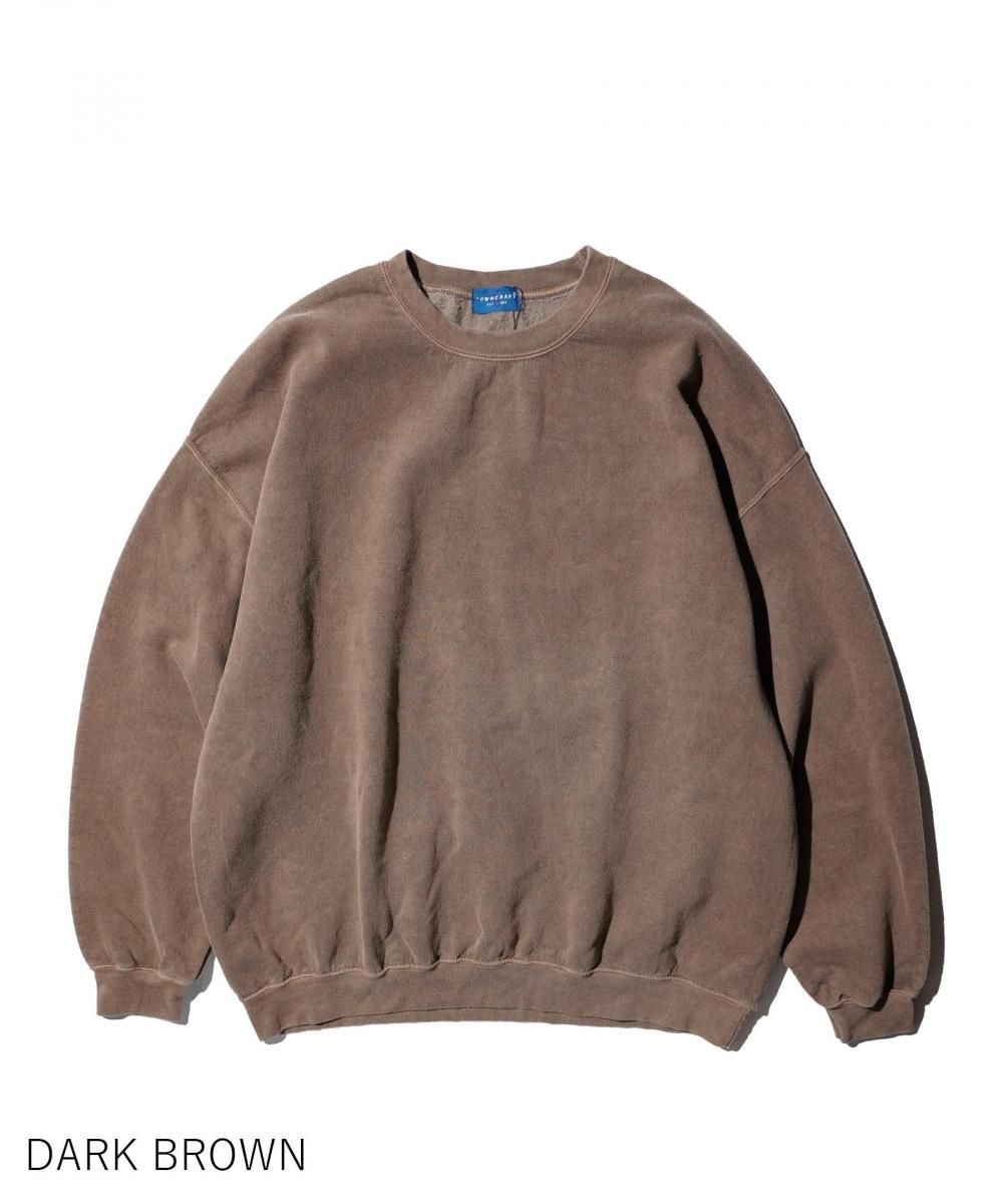 90S PIGMENT CREW SWEAT DARK BROWN