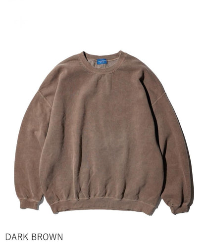 90S PIGMENT CREW SWEAT DARK BROWN