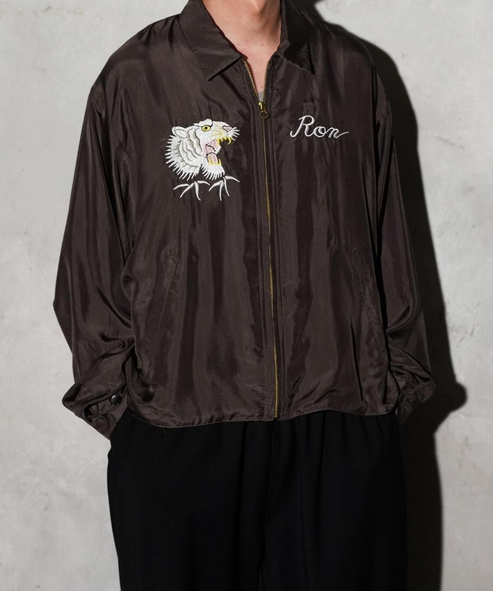 SILK ROCKABILLY BLOUSON - CHARCOAL