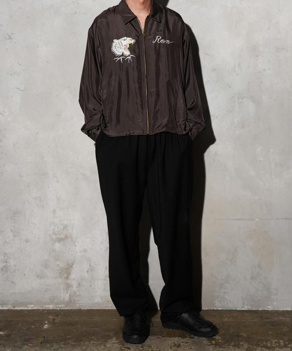 SILK ROCKABILLY BLOUSON - CHARCOAL