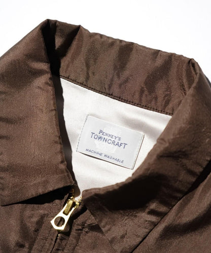SILK ROCKABILLY BLOUSON - BROWN
